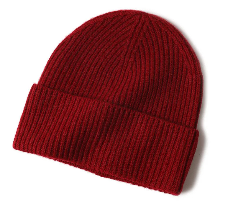 Naizaiga 100 cashmere Cashmere knitted hat without eaves for lovers boy girl SN751 241125