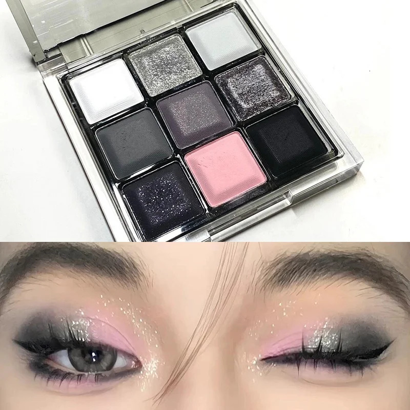 Black Pink Smoky Eye Shadow Palette Pearlescent Matte Chocolate Eyeshadow Long Lasting Eyes Base Shade Powder Cosmetics 241118