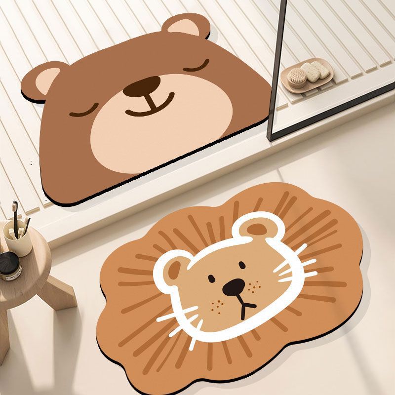 Bathroom Door Anti-slip Mat Bathroom Anti-fall Foot Mat Soft Diatom Mud Water-absorbing Quick-drying Mat