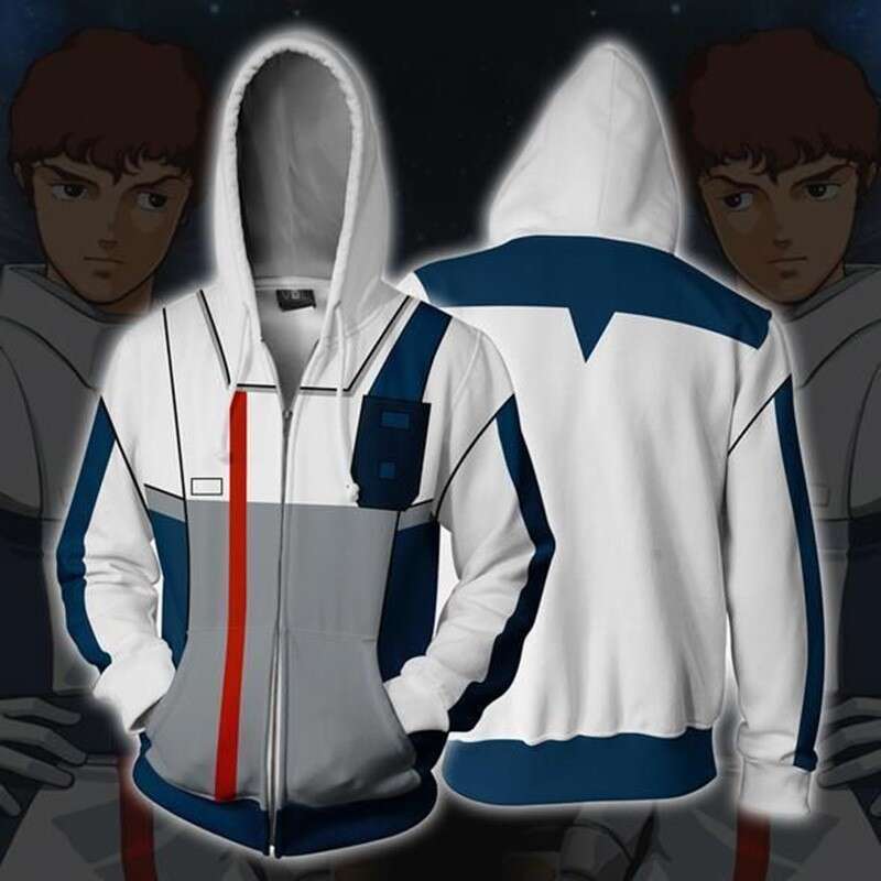 Autumn and Winter New Mobile Suit am 3D Printed Cardigan Hoodie Cosplay Accessories