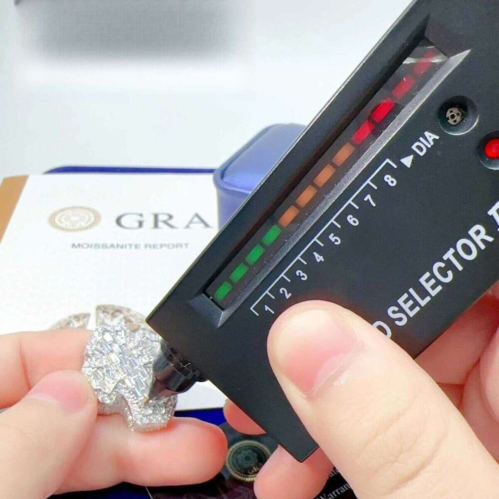 Iced Out Sterg Sier Hip Hop Moissanite Ring Men Custom Cross Finger Rings