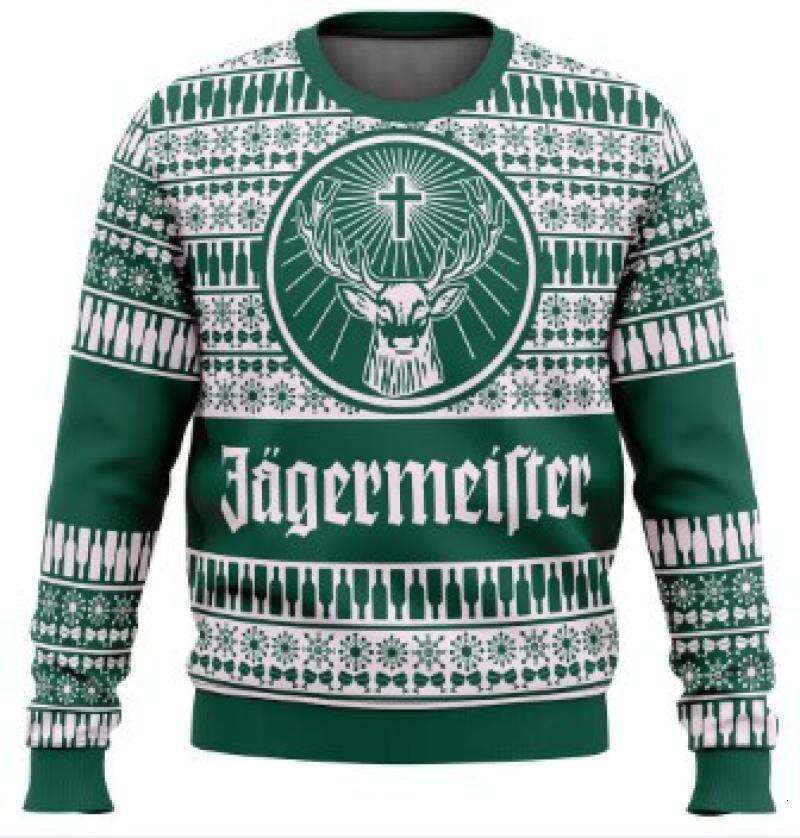 Hot selg new autumn/winter Christmas anime 3D digital printing casual men's loose round neck sweatshirt