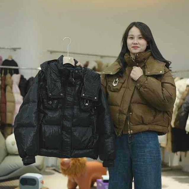 Designer's high-end fashionable with new national standard chip 90 white duck versatile down jacket
