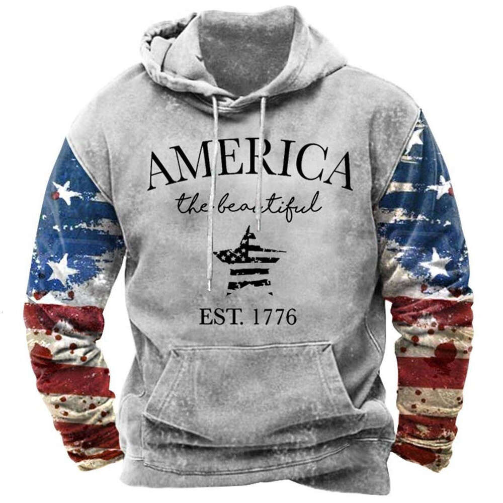 3D Digital Printed Original Manufacturer American Retro Pattern Hoodie for Men and Women Couple