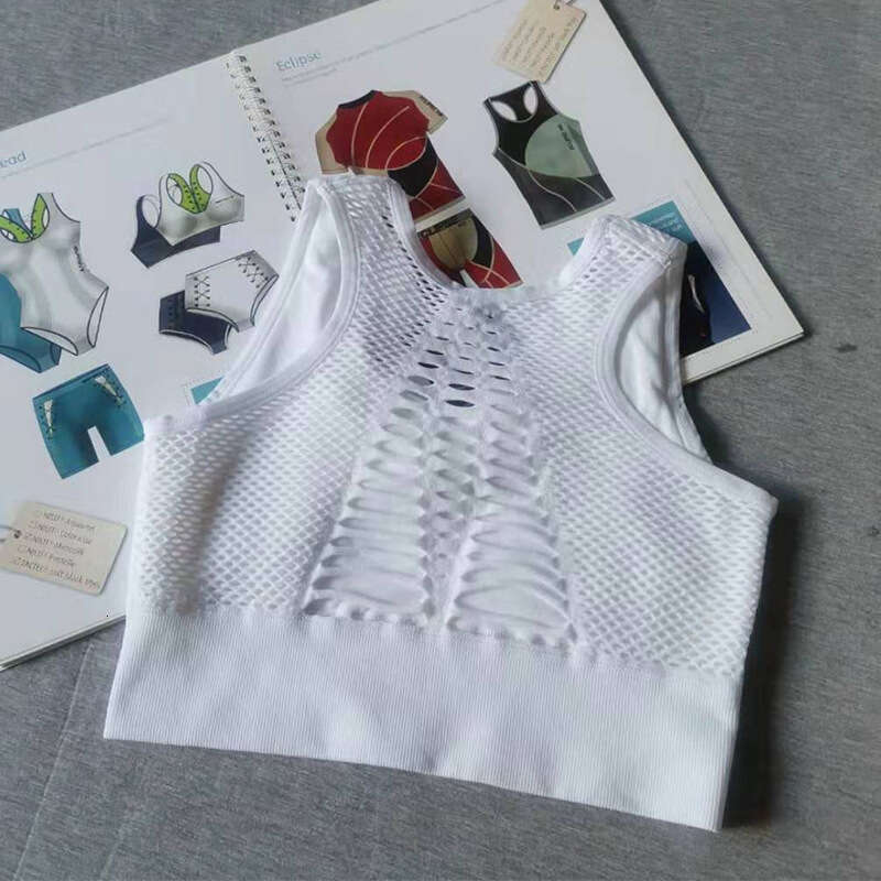 Beautiful Back Mesh Seamless Breathable Sports Underwear Women's Shockproof Yoga Running Fiess Bra
