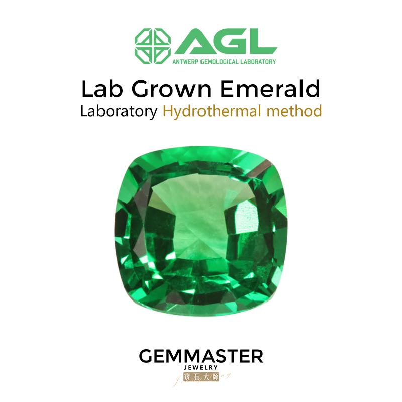Cushion Lab Emerald Green Gemstone With AGL certificate Colombian color VVS Loose Emerald Hydrothermal method Lab grown Emerald