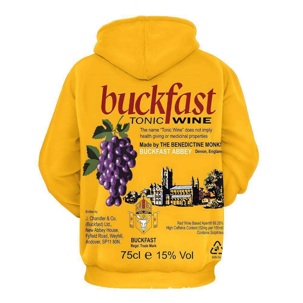 European and American new winery 3D digital printed street sports shirt men's hooded casual sweatshirt