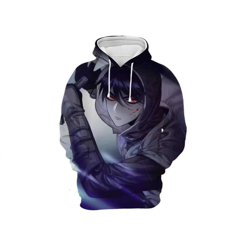 2024 New Assassin Wu Liuqi 3D Digital Printed Trendy Long Sleeve Hoodie Casual Sweatshirt