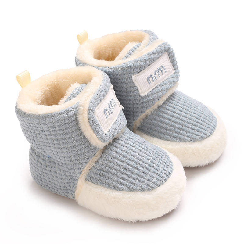 Newborn Infant Baby Warm Fleece Winter Booties Shoes Little Kids Toddler Shoes Cutefeet Boots For Girls Boys 0-18M