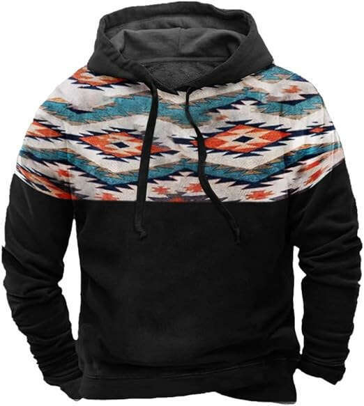 Autumn and winter printed men, popular 3D hooded sweatshirt with pockets for casual wear