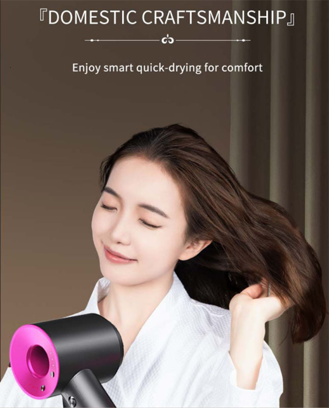 Leafless High Speed Anion Dryer Constant Temperature Portable Quick Dry Professional Hair Care Negative Lon