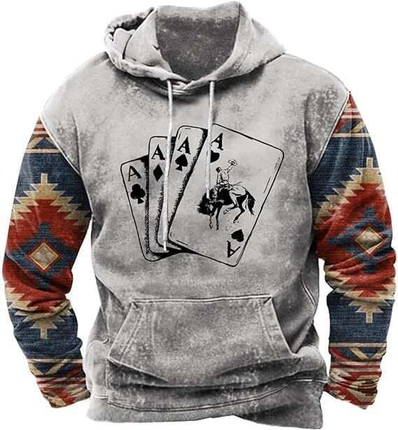 printed for men, a popular 3D hooded casual sweatshirt with pockets