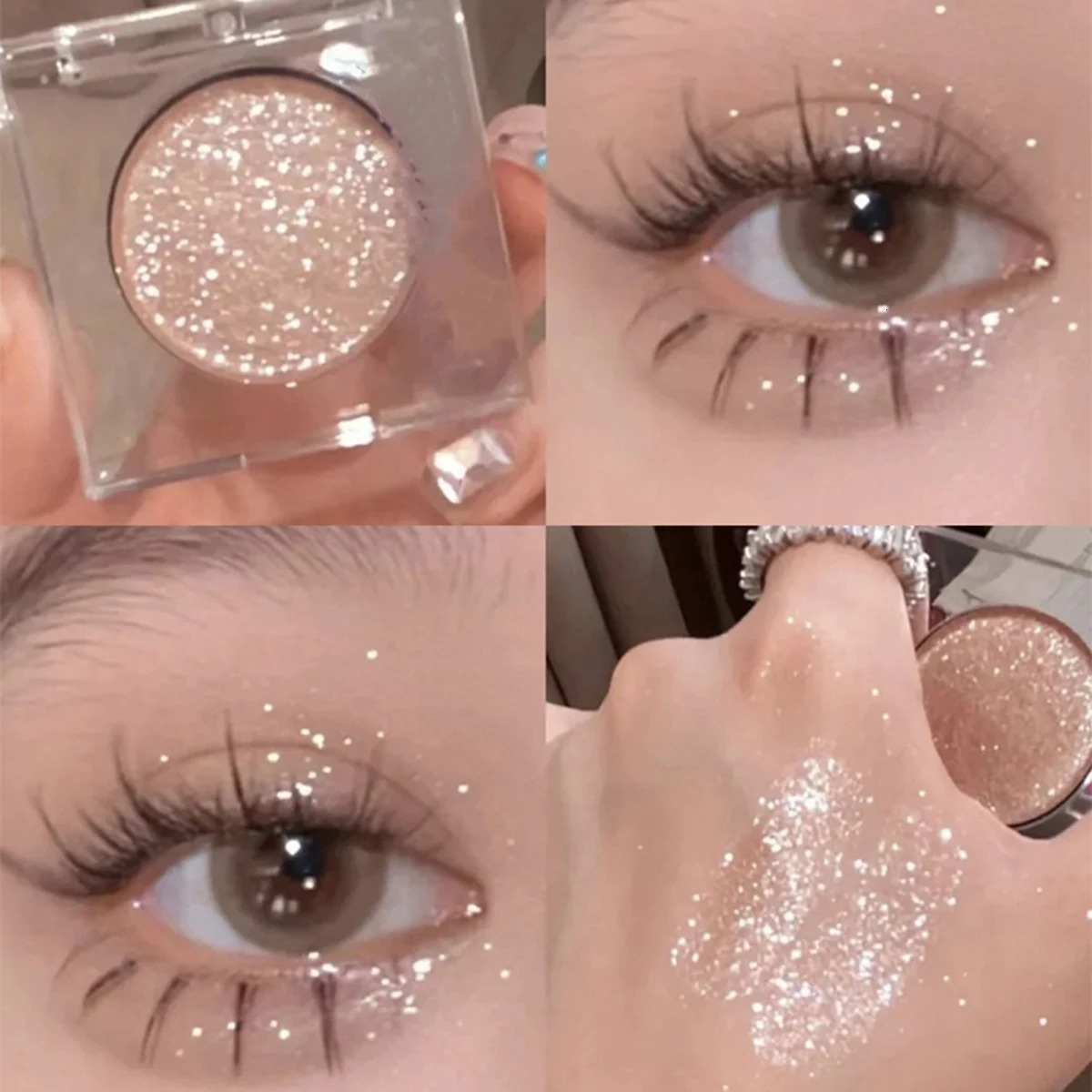 Single Color Eyeshadow Pearlescent Earth Tones Long Lasting Waterproof Gliter for Eyes Pressed Shimmer Makeup Cosmetic 241118