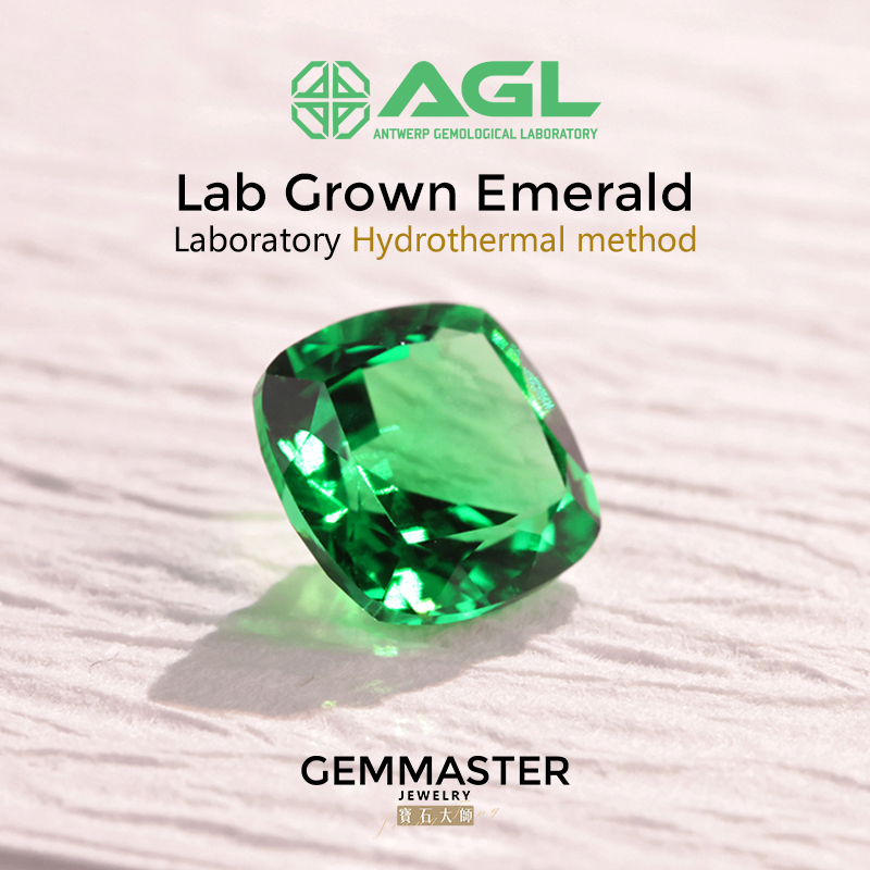 Cushion Lab Emerald Green Gemstone With AGL certificate Colombian color VVS Loose Emerald Hydrothermal method Lab grown Emerald