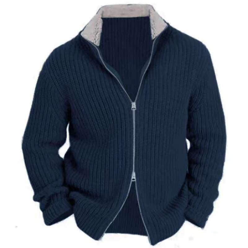 Autumn/Winter Men's Coat High Quality Sweater Thickened Double Pullover Warm Dad's Woolen Fabric 2024 New Style Stylish and Elegant Clothing