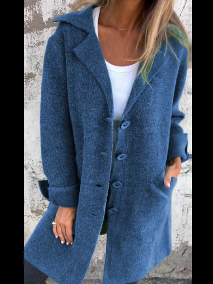 Womens Fashion Solid Open Stitch Long Trench Vintage Sleeve Outerwears Lady Jackets In Coats Winter Woman 2024 241121