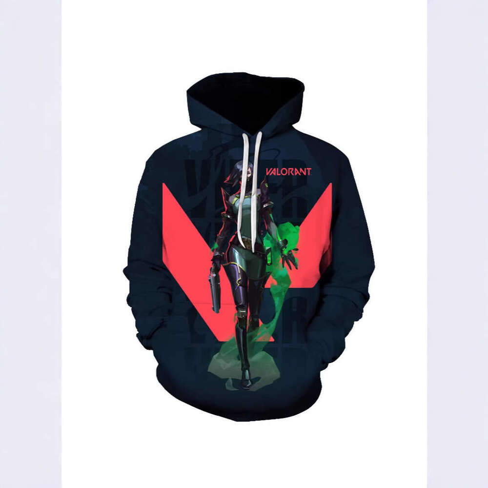 Autumn winter new with Valorant 3D printing technology hoodie for both men women, sports and casual games, same style