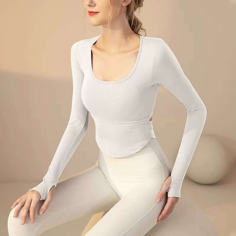 New yoga clothes for women in and winter, high-end temperament, professional fiess, Pilates training, new long sleeved autumn