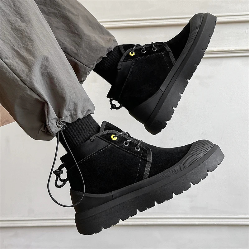 Casual mens snow boots Comfortable and trendy styles Outdoor street walking Daily office youth adult high-quality shoes 241201