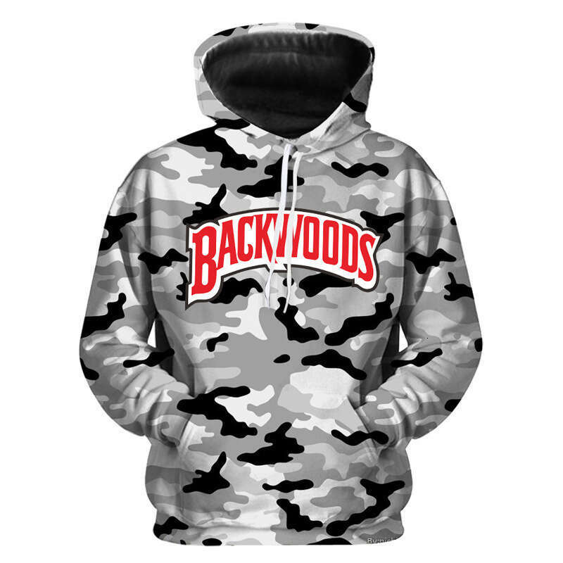 New 3D digital printed hooded casual round neck adult and children camouflage sweatshirt