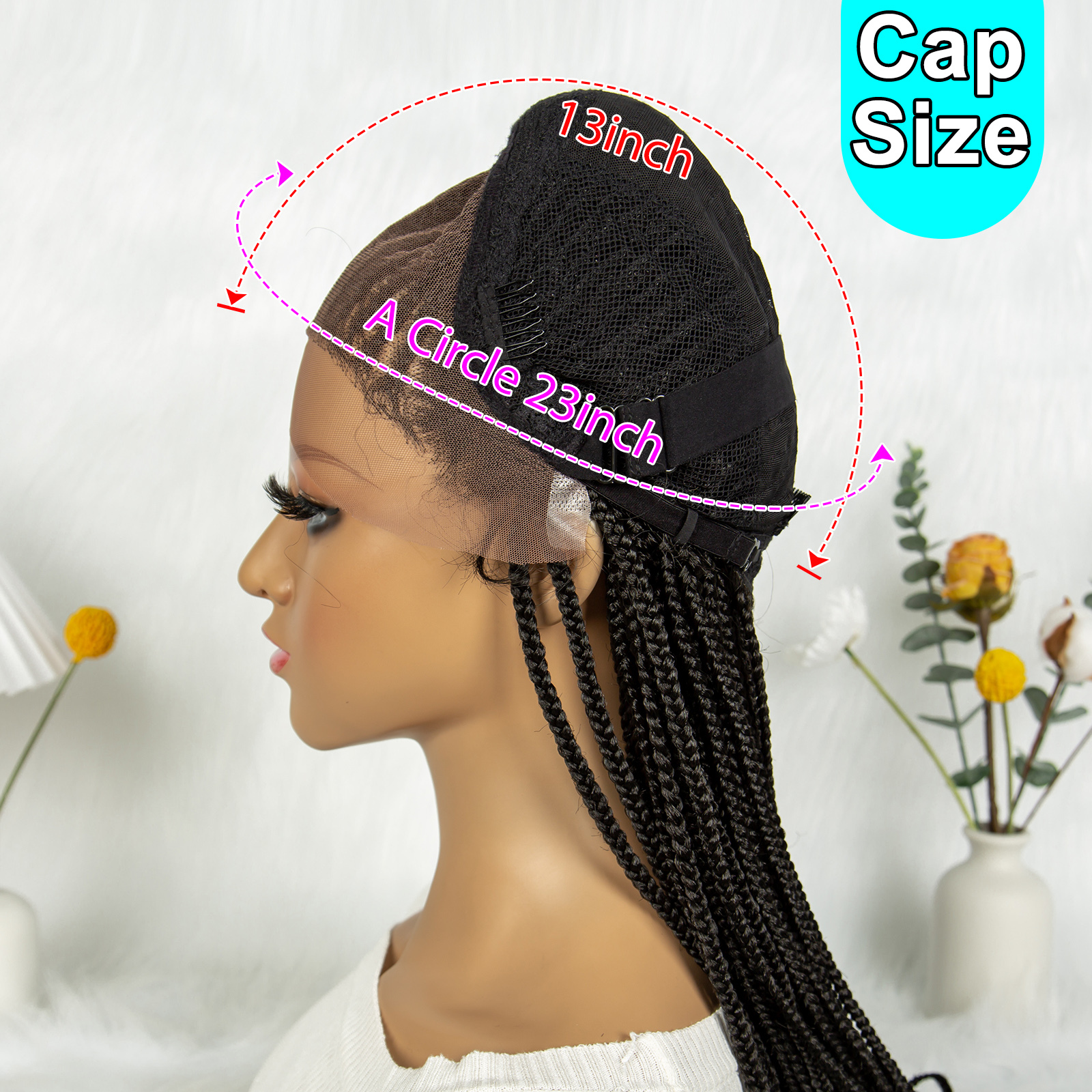 Kima Synthetic Wigs Updo Braided Lace Front Wig Curly End With Baby Hair For Black Women