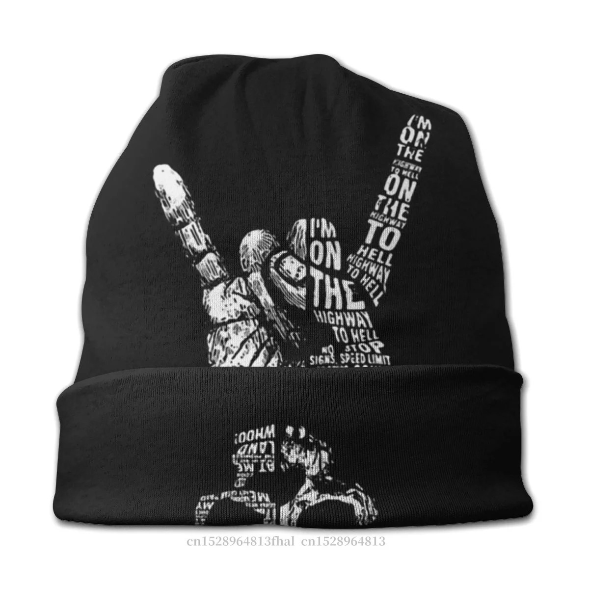 Heavy Metal 1960s Punk Rock Music Beanie Hats Skull Art Knit Hat Bonnet High Quality Skullies Beanies Caps Men Womens Earmuffs 241125