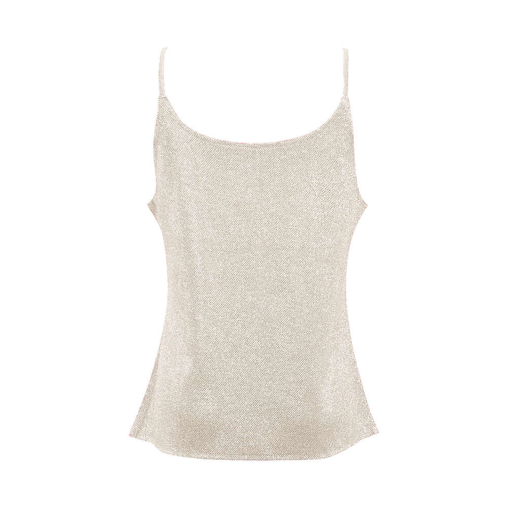 2024 Women's Spring/Summer New V-neck with Gold Plated Strap and Casual Sexy Small Tank Top