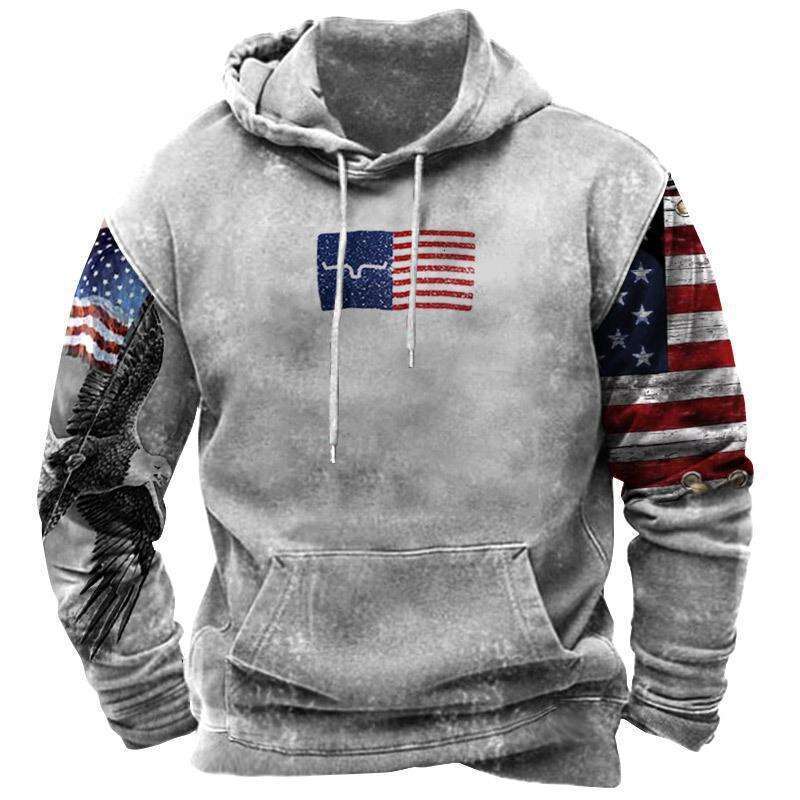 3D Digital Printed Original Manufacturer American Retro Pattern Hoodie for Men and Women Couple