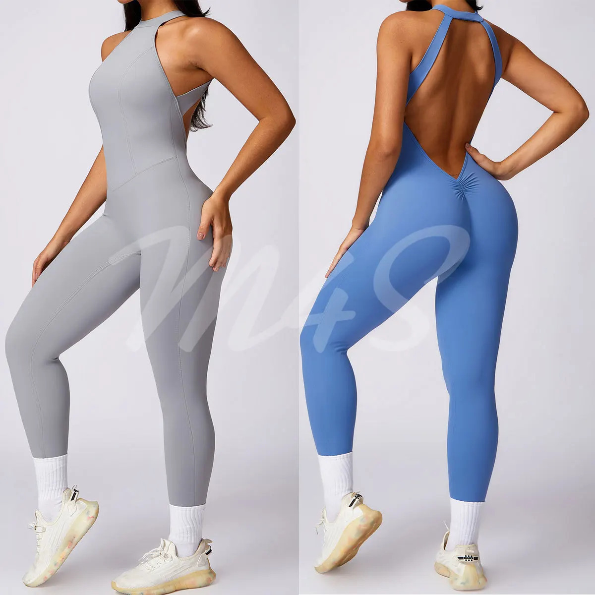 One Piece Yoga Gym Workout Clothes For Women Fiess Jumpsuit Active Wear Tracksuit Push Up Bodysuit Sport Set Outfit