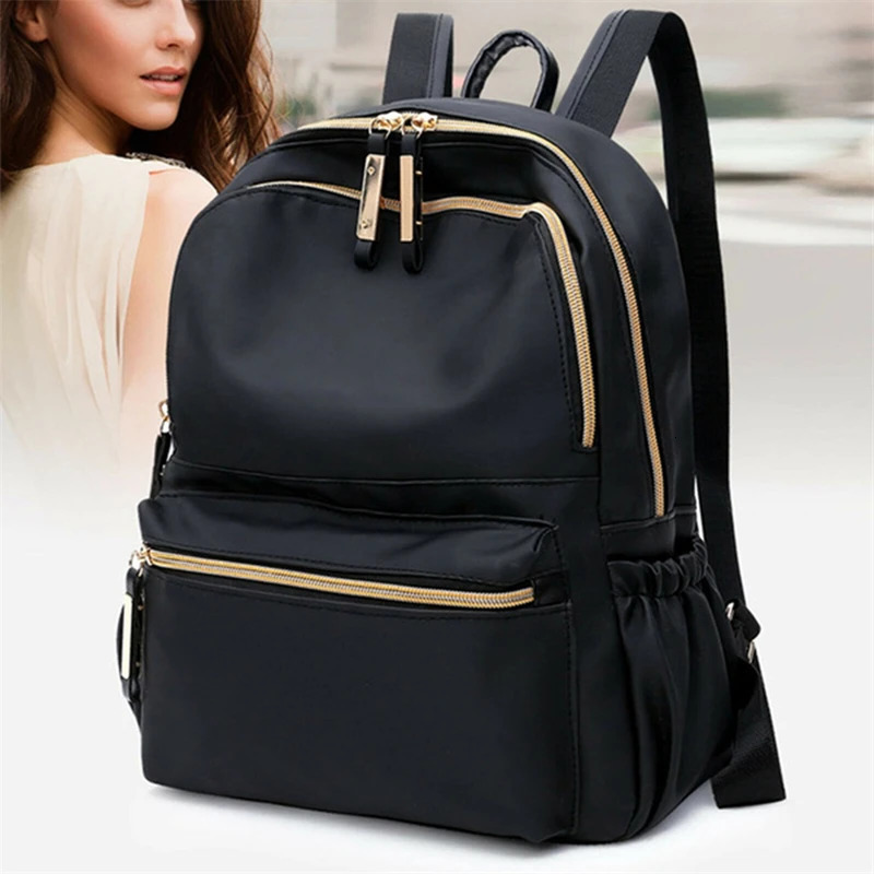 Solid Color Oxford Cloth Female Fashion Large Women Backpack Travel Bag School Cute Waterproof Sports Bags For 241115