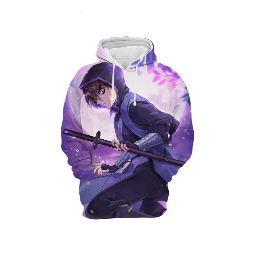 2024 New Assassin Wu Liuqi 3D Digital Printed Trendy Long Sleeve Hoodie Casual Sweatshirt