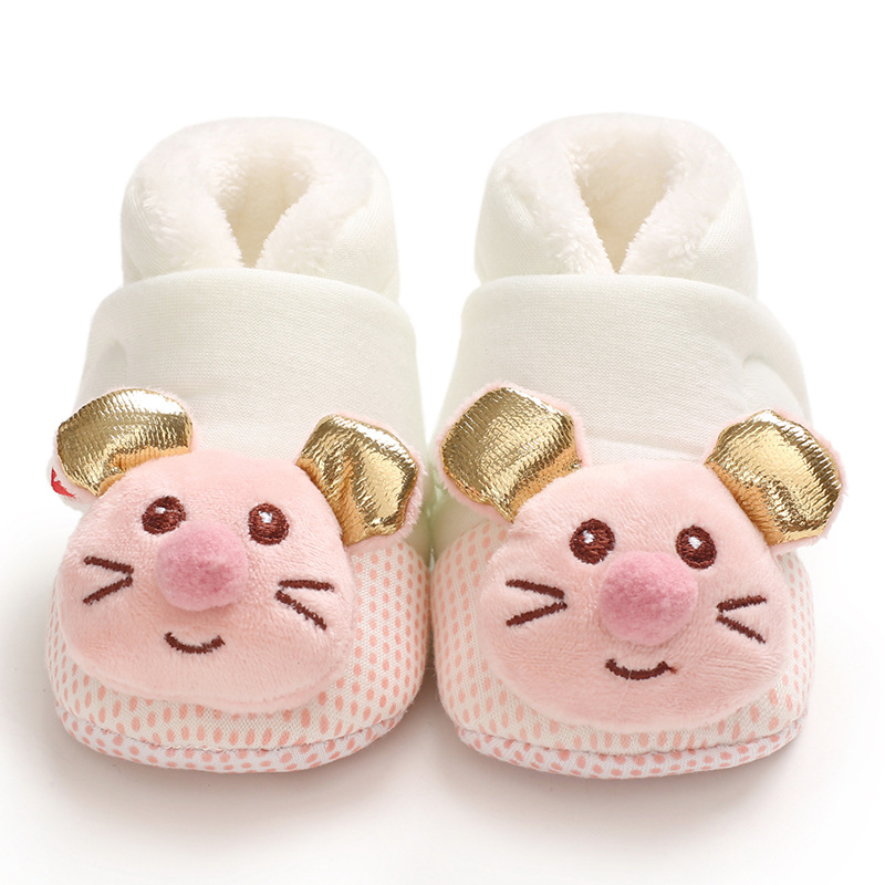 Infant Winter Shoes Toddler Cute Cartoon Cotton Warm Fluffy Baby Boots Shoes Cutefeet First Walker Shoes for Newborns