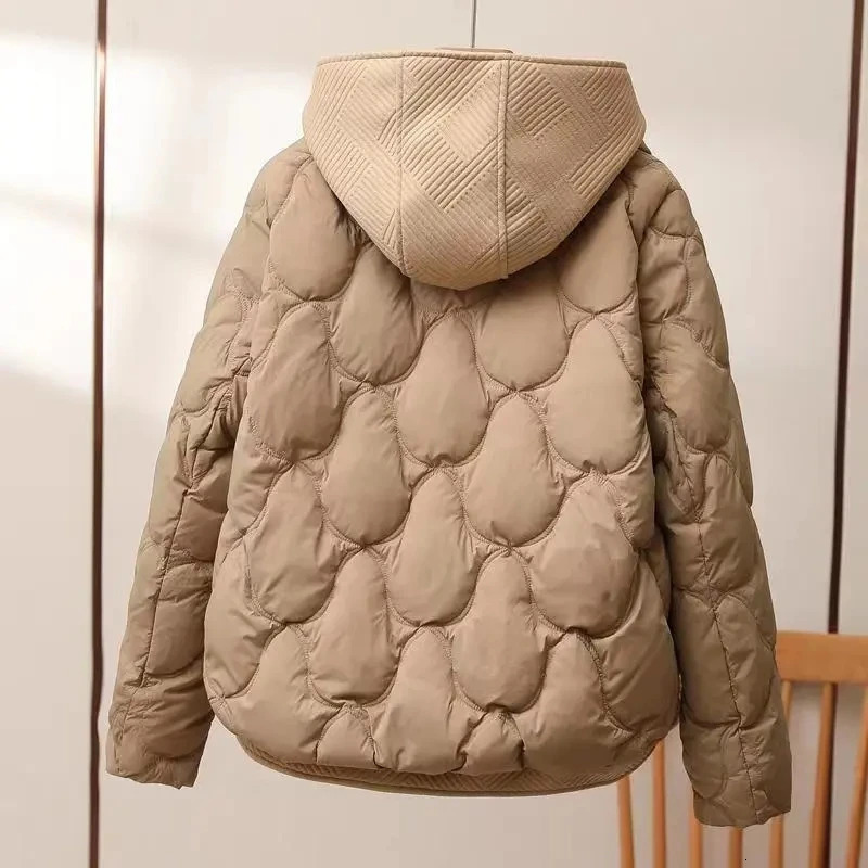 2024 Fashion Coats Korean Style Loose Cropped Coat Women Jacket Parkas Warm Puffer Jackets Casual Winter Clothes 241120