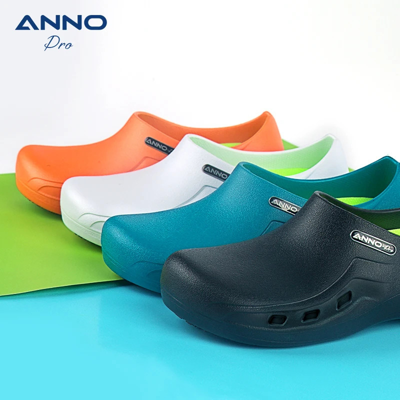 ANNO Soft Doctors Nurses Antislip Protective Clogs Operating Room Slippers Chef Work Flat Hospital Foot Wear with Shoes Pad 241120