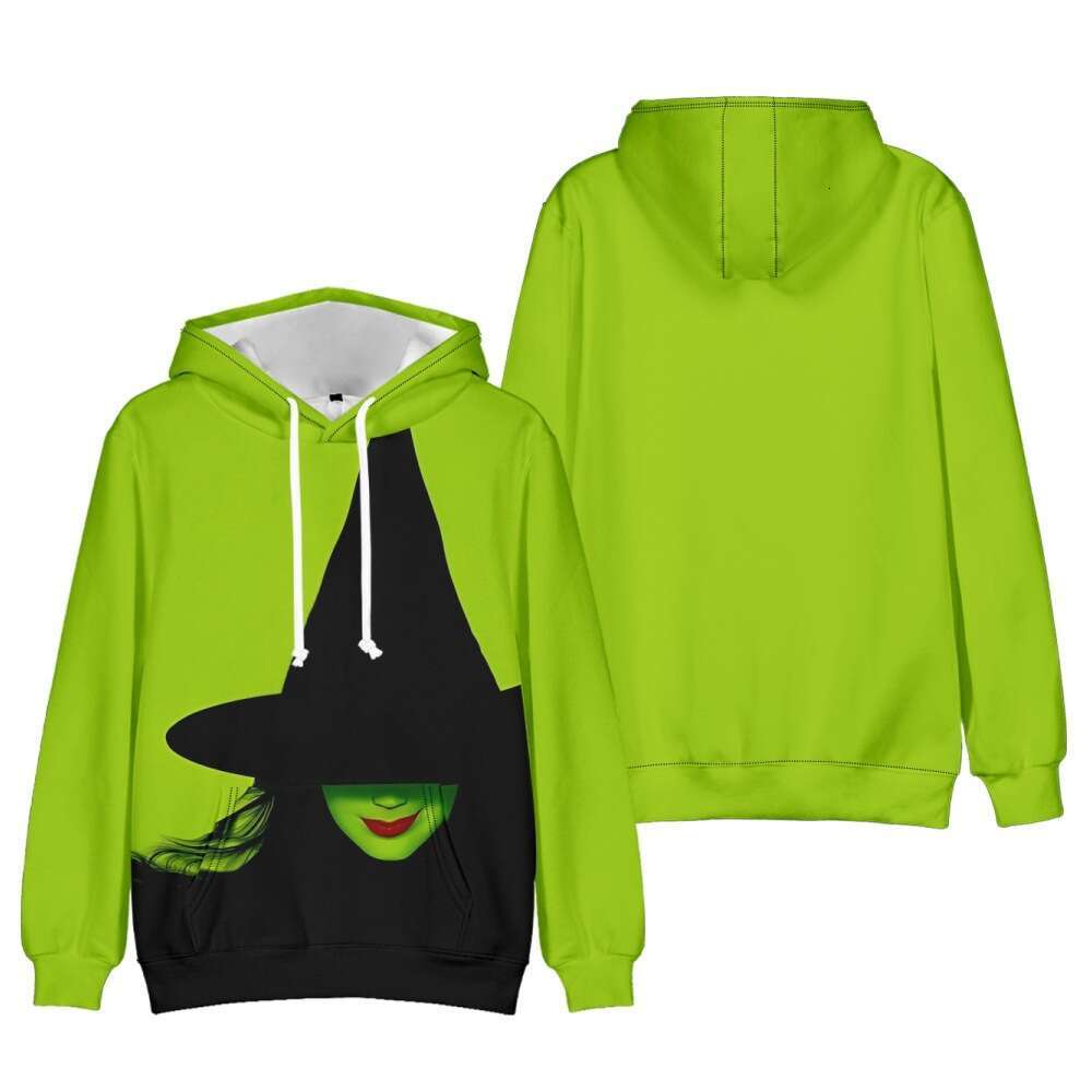 2024 Autumn/Winter New Wicked Magic Witch 3D Digital Printed Street Casual Hoodie