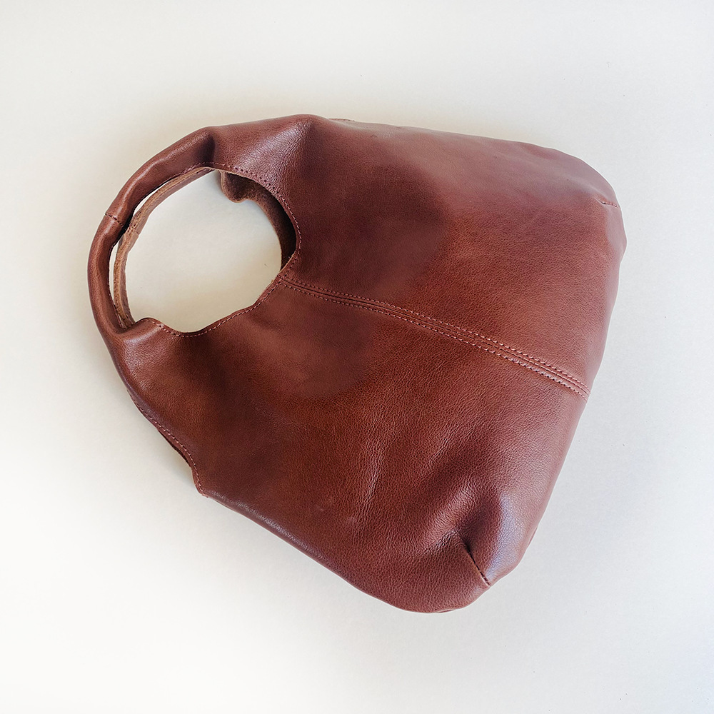 2023 genuine handbag lazy style soft leather versatile simple niche women's bag