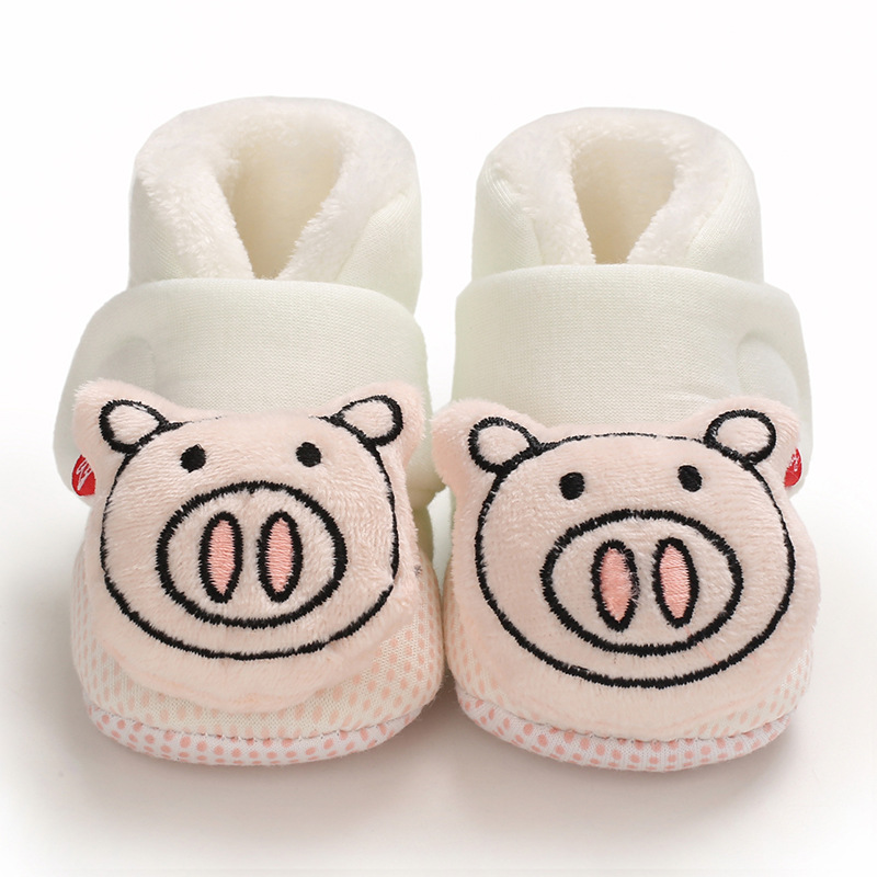 Infant Winter Shoes Toddler Cute Cartoon Cotton Warm Fluffy Baby Boots Shoes Cutefeet First Walker Shoes for Newborns