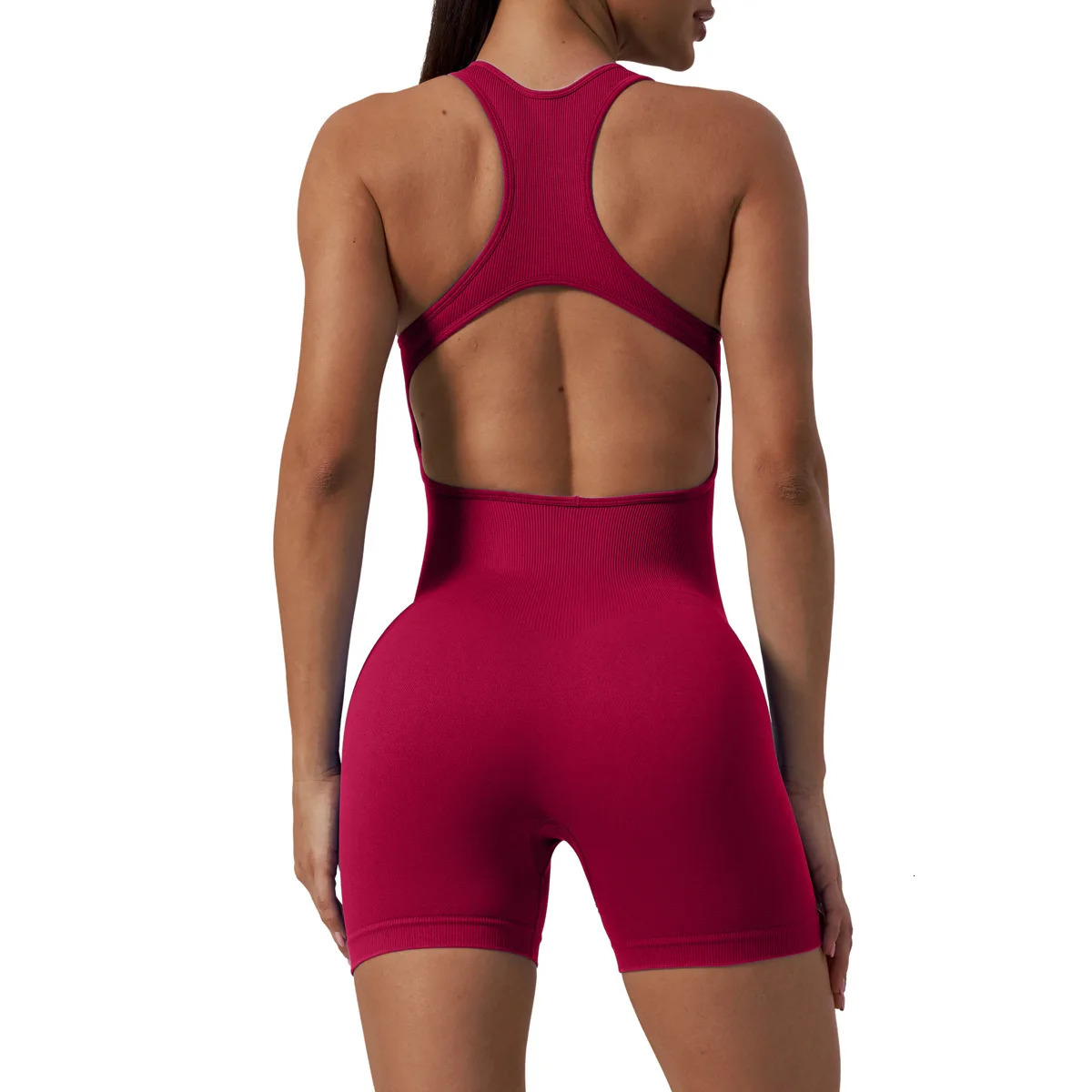 Sexy Seamless One Piece Fiess Jumpsuit Sport Active Wear Yoga Bodysuit Gym Workout Set Beauty Back Clothes For Women 2024