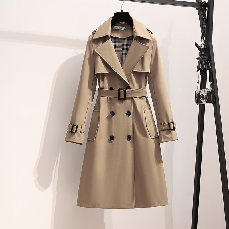 High End Windbreaker Jacket For Women In Spring And Autumn, Medium To Long Style, Korean Version, New Small British Coat