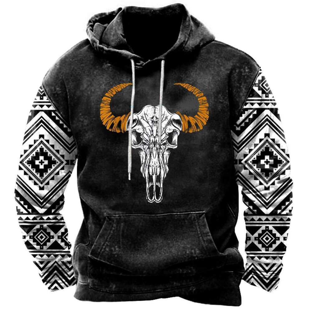 printed for men, a popular 3D hooded casual sweatshirt with pockets