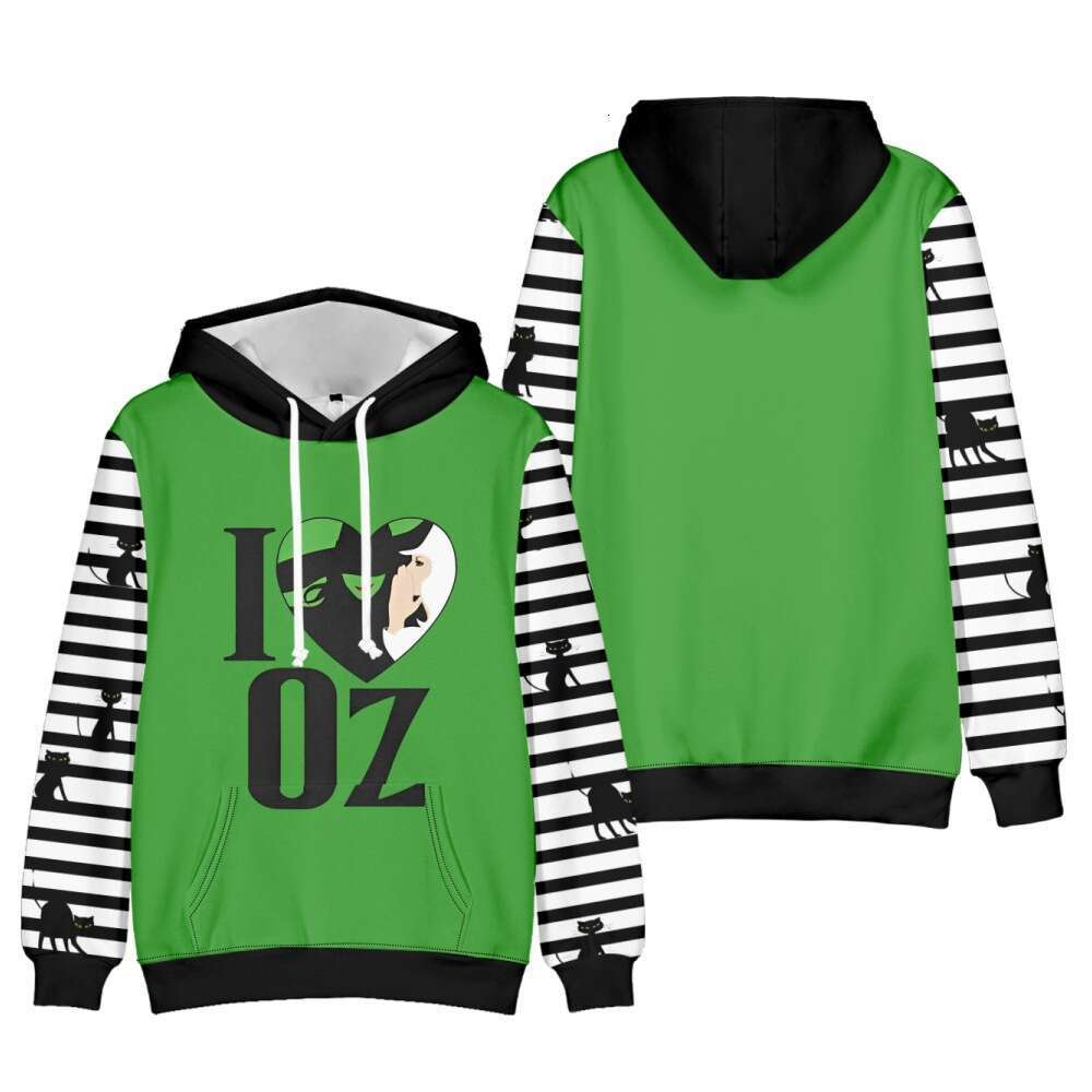 2024 Autumn/Winter New Wicked Magic Witch 3D Digital Printed Street Casual Hoodie