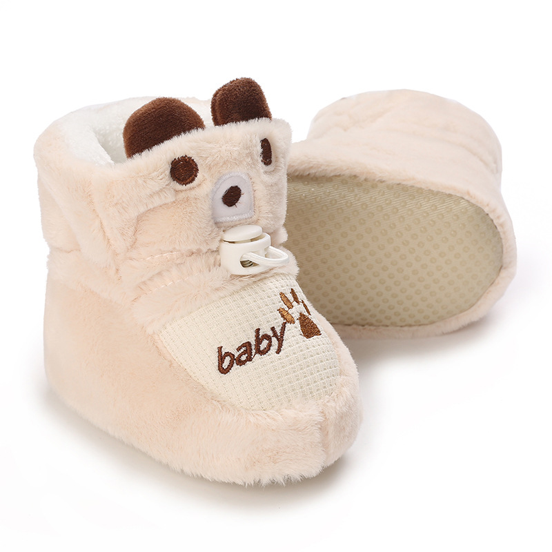 Winter New Cute Cartoon Baby Booties Little Child Boots Cotton Soft-Sole Non-Slip Warm Littlesprouts Toddler First Walkers Infant Crib Shoes