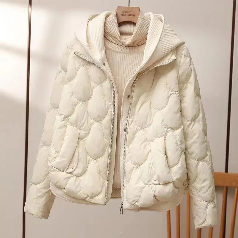 2024 Fashion Coats Korean Style Loose Cropped Coat Women Jacket Parkas Warm Puffer Jackets Casual Winter Clothes 241120