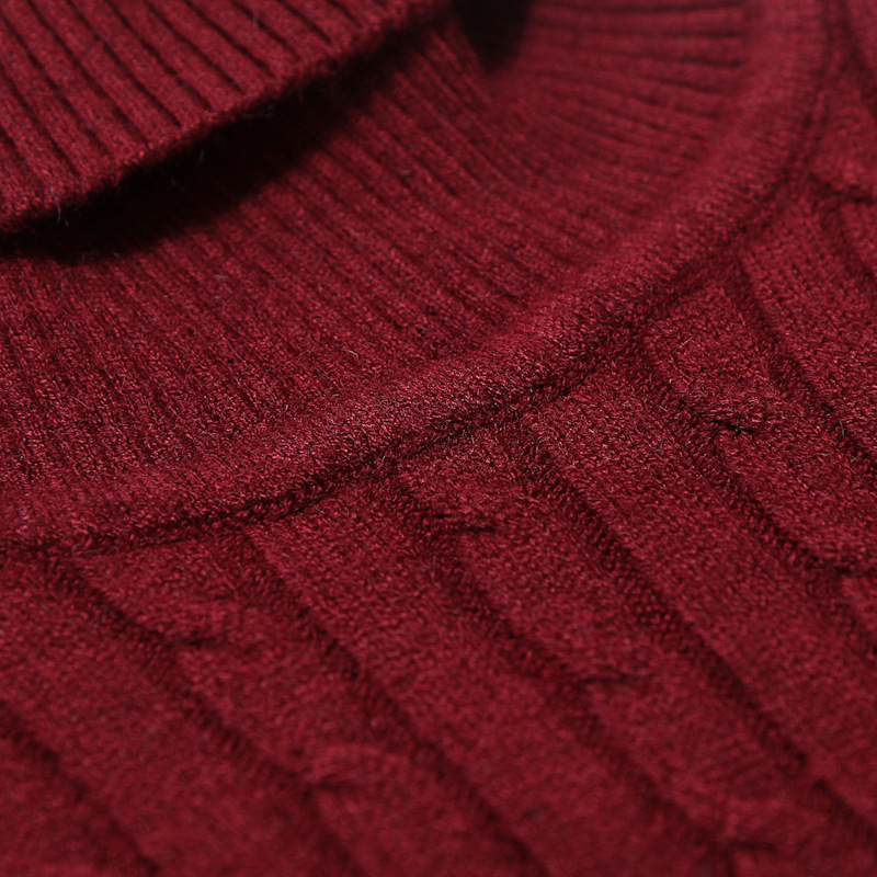 New autumn and winter men's high neck striped needle designer knitted sweater trend hoodie