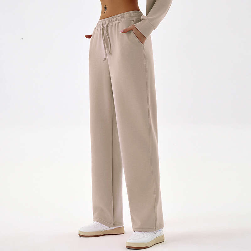 Loose sports pants, women's outdoor versatile drawstring, high waisted pocket, jogging, dancing, casual sweatpants