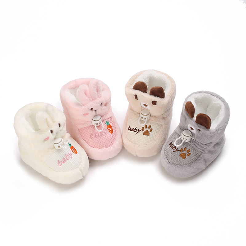 Winter New Cute Cartoon Baby Booties Little Child Boots Cotton Soft-Sole Non-Slip Warm Littlesprouts Toddler First Walkers Infant Crib Shoes
