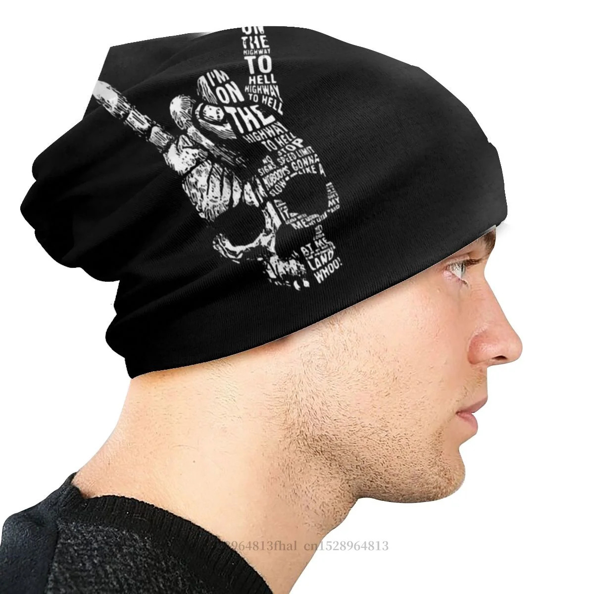 Heavy Metal 1960s Punk Rock Music Beanie Hats Skull Art Knit Hat Bonnet High Quality Skullies Beanies Caps Men Womens Earmuffs 241125