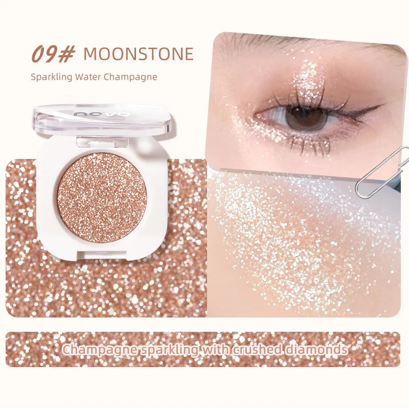Diamond Silver Eyeshadow Lasting Waterproof Monochrome Shiny Eye Makeup Palette Shimmer Matte Grey Pink Brown Shadow Cosmeti 241118