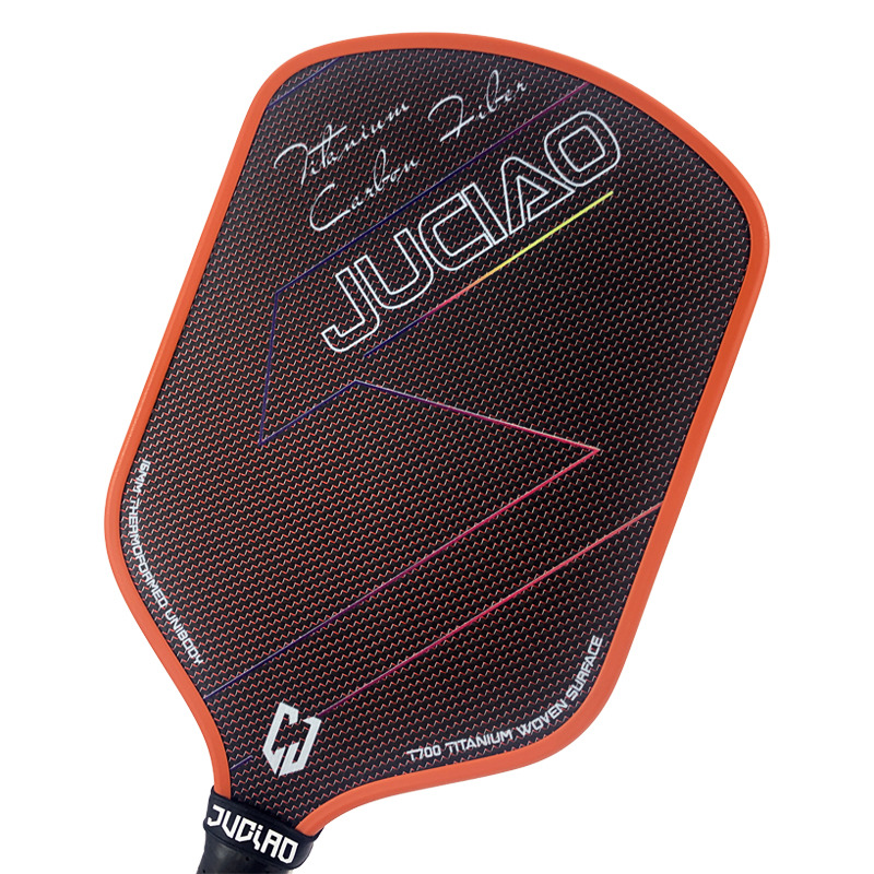 JUCIAO T-Titanium Paddle Carbon Fiber Pickleballs For Spin And Control Foam Injected Edges Thermoformed Pickleball