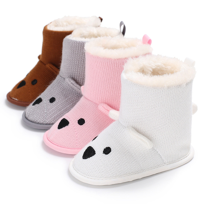 Infant Winter Boots Baby Toddler Newborn Cute Cartoon Bear Shoes Cutefeet Girls Boys Little Kid First Walkers Snow Boots